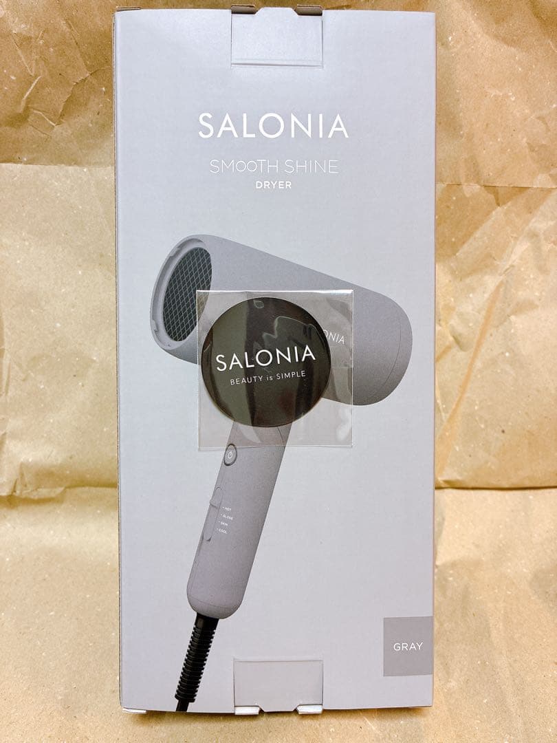 【新品未使用】SALONIA SMOOTH SHINE DRYER GLAY