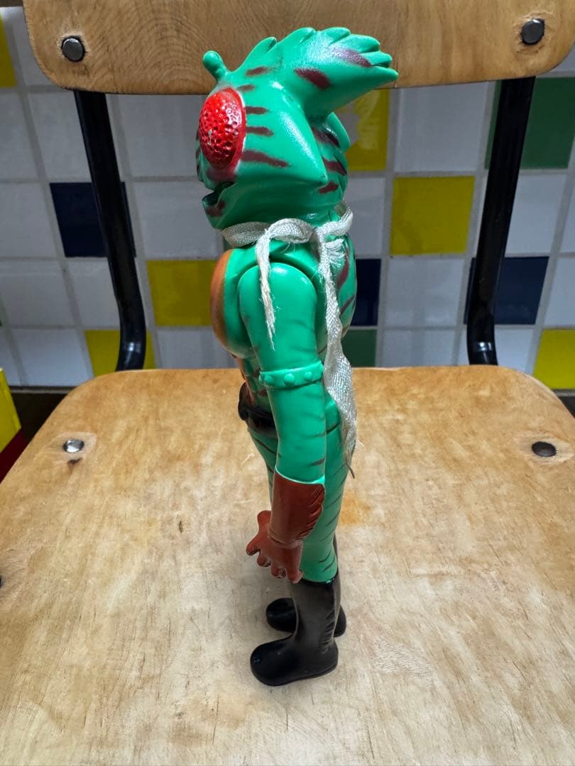 当時物 希少 仮面ライダーX アマゾ パチソフビ 無版権 昭和レトロ フィギュア