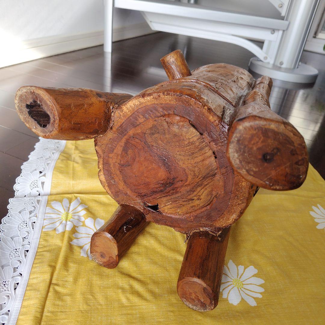 原木の丸太そのままくり抜き！昭和レトロ扉付きミニキャビネット デザイナーズ