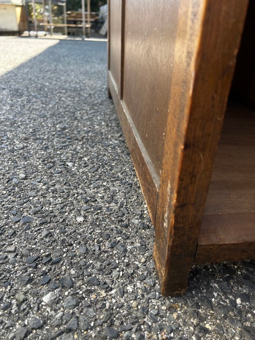 ダークブラウン木製シェルフ隙間棚