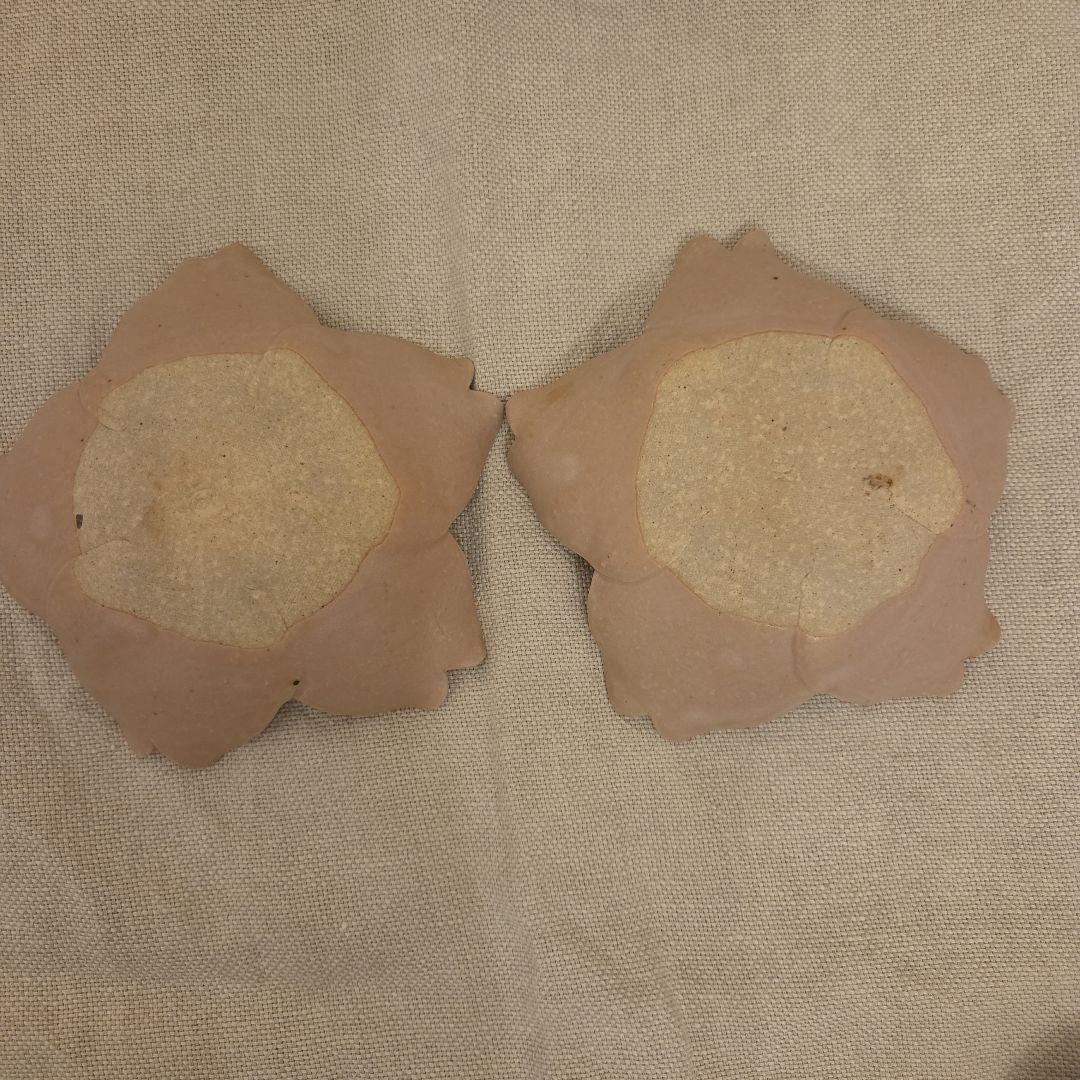 まなちゃん 桜の花びらと葉っぱ、笹の葉の皿2枚セット