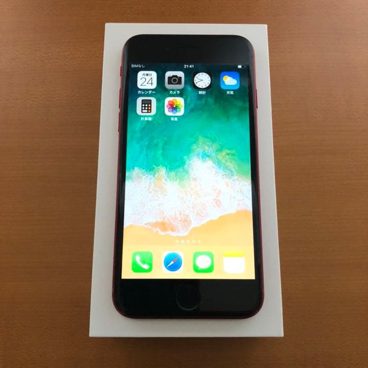 iPhone8 256GB SIMフリー レッド 本体 充電ケーブル イヤホン