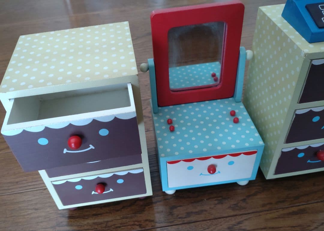 decole　デコレ　木製　インテリア　棚　鏡　ドレッサー　フォトフレーム