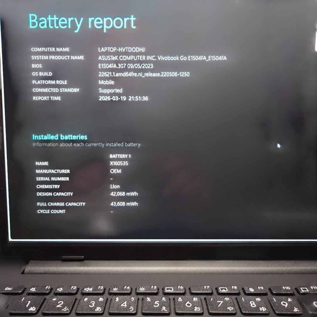 【ほぼ新品！】稼働時間10時間以下！ ノートパソコン