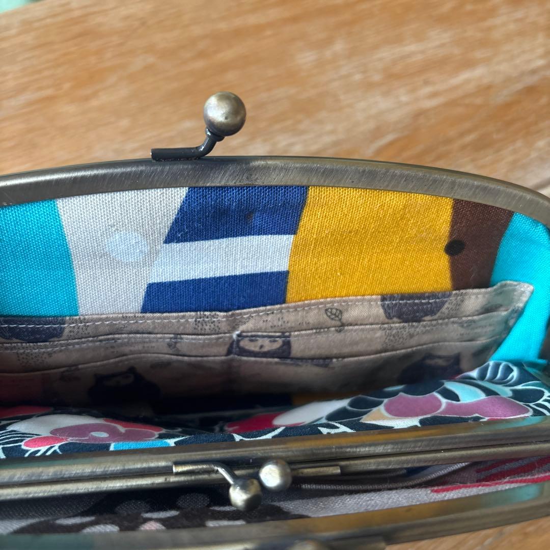 ミナペルホネン　がま口ポシェット　ハンドメイド