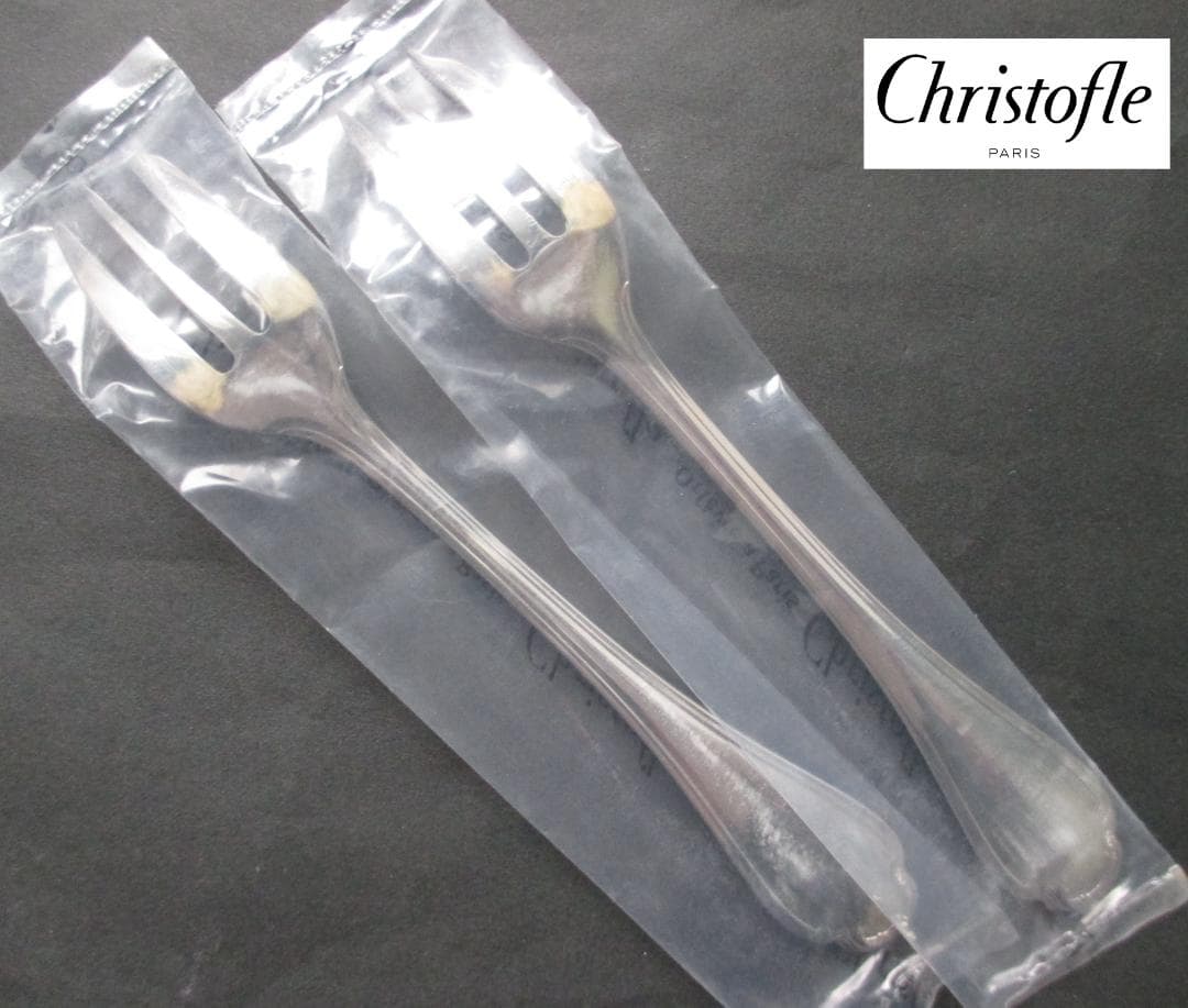レア未開封品☆仏蘭西 高級銀器クリストフルシルバー　フォーク２本　ポンパドール