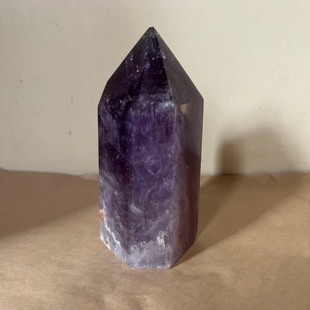 紫水晶　ポイント　高さ　19センチ　置物