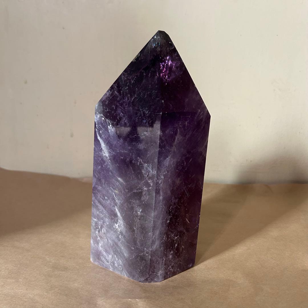 紫水晶　ポイント　高さ　19センチ　置物