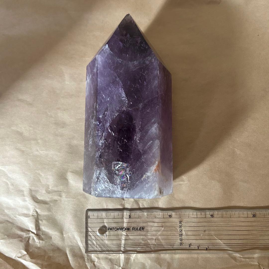 紫水晶　ポイント　高さ　19センチ　置物