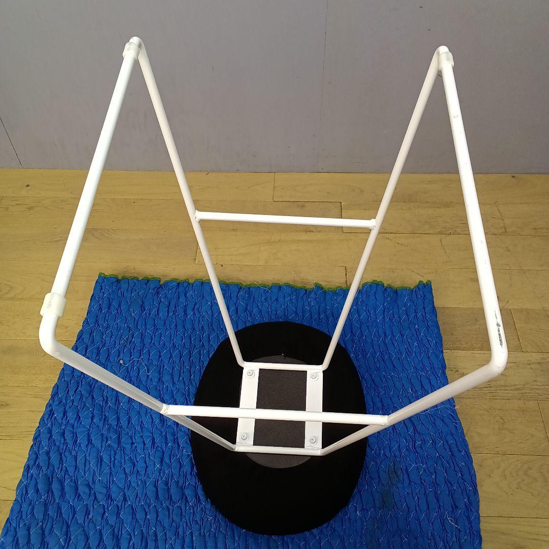 相合家具 カウンターチェア ハイスツール 布生地/ブラック 白塗装脚 ⑥