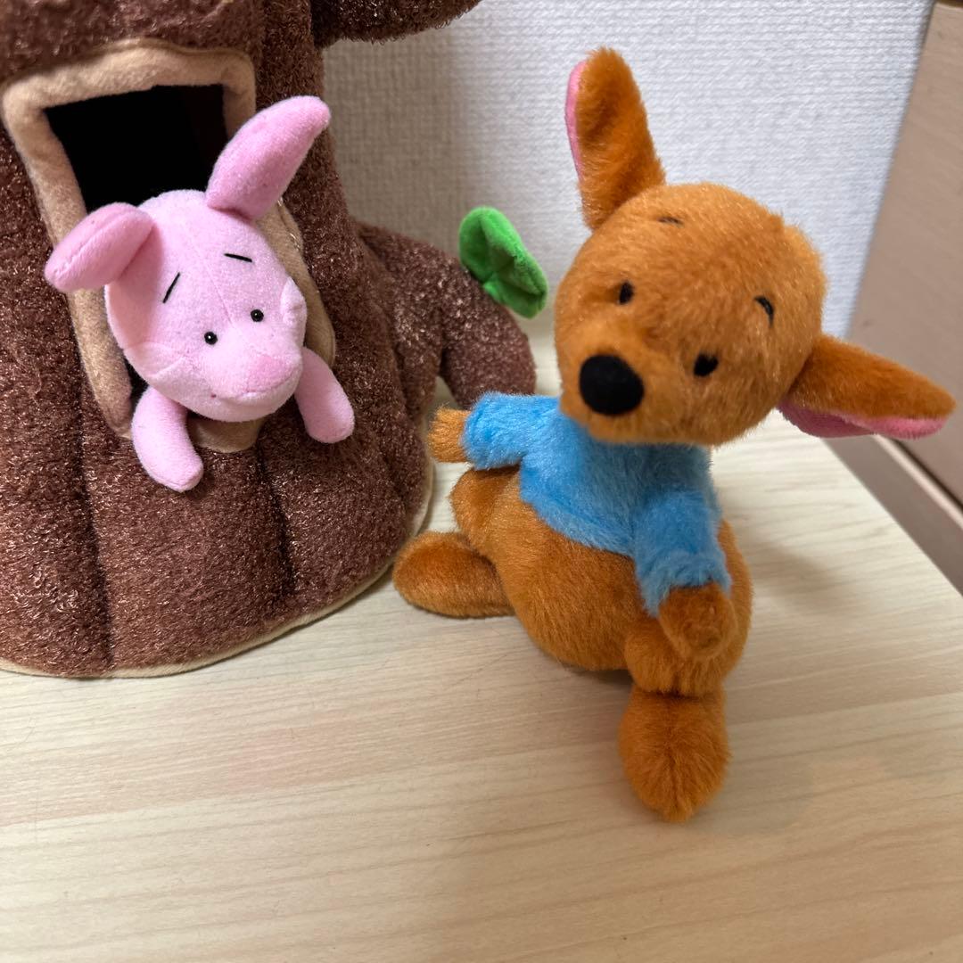 美品　くまのプーさん　切り株　ぬいぐるみ　ティガー　ピグレッド　ルー