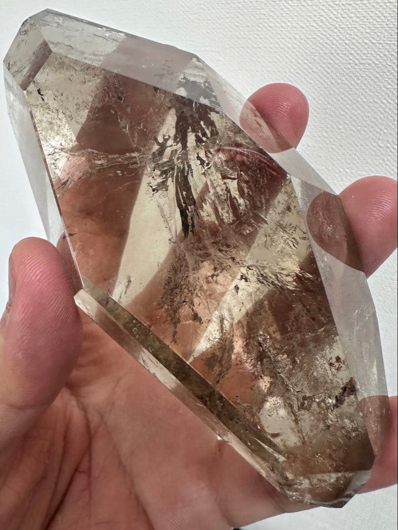 【金運· 魔除 ·浄化】煙水晶スモーキークォーツ フリーフォーム 置物A1343