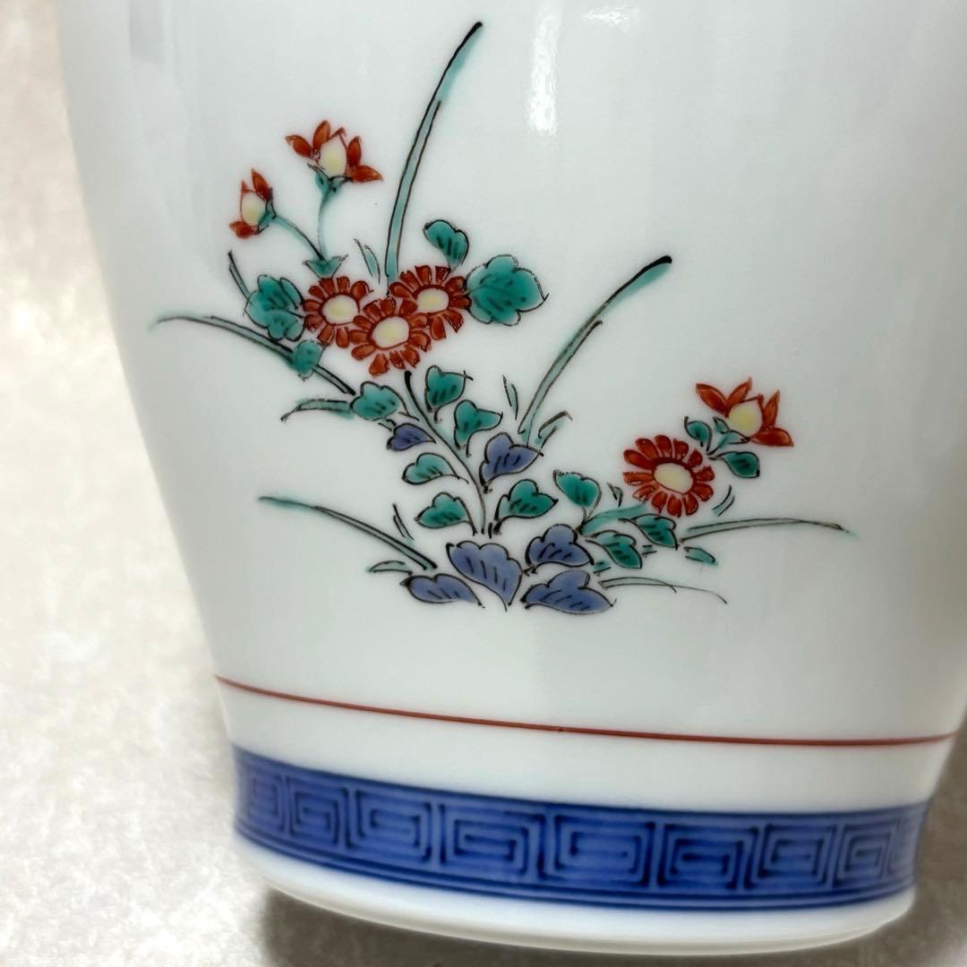 十四代 酒井田柿右衛門 染錦 花鳥文 花瓶 共箱 有田焼