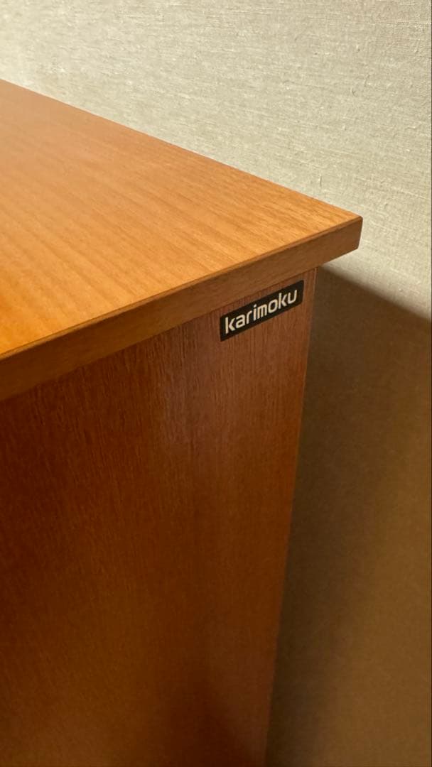 カリモク家具 木製 ガラスキャビネット