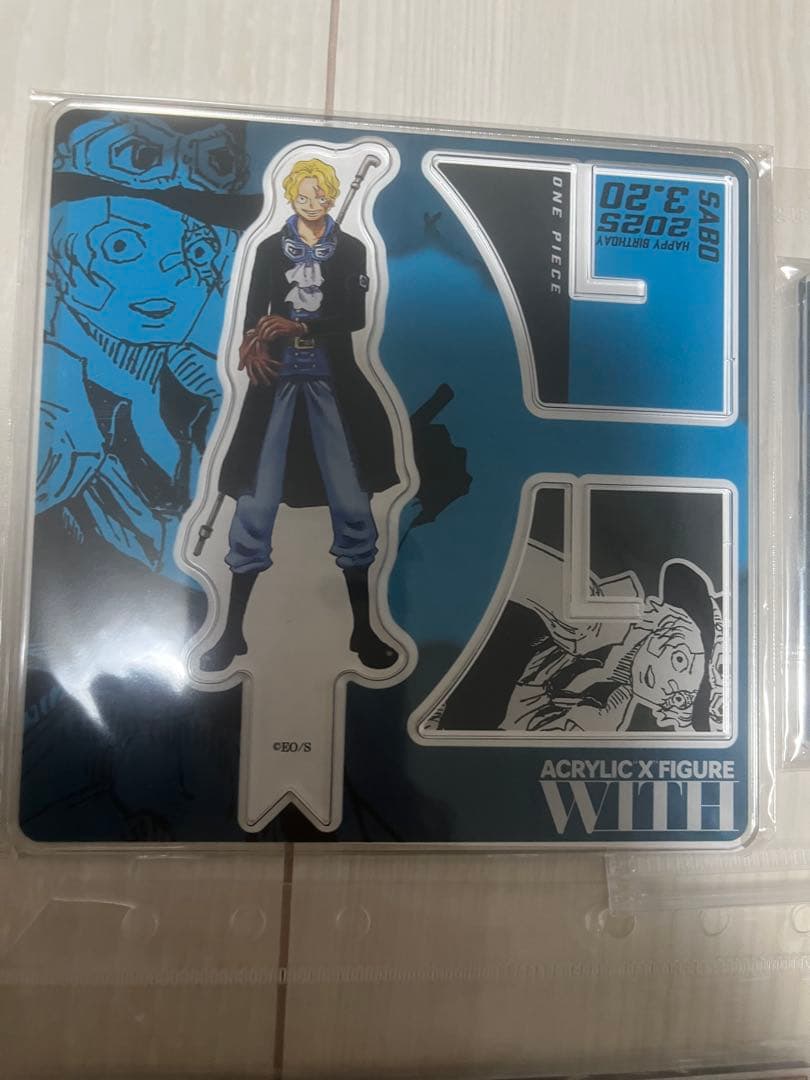 ONE PIECE 誕生日　サボ　アクリルスタンド、缶バッジセット