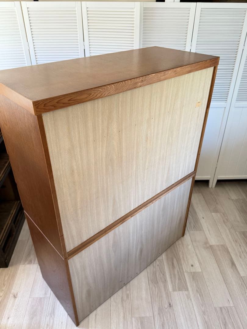 木製ハイチェスト 木目調 7段 引き出し ブラウン