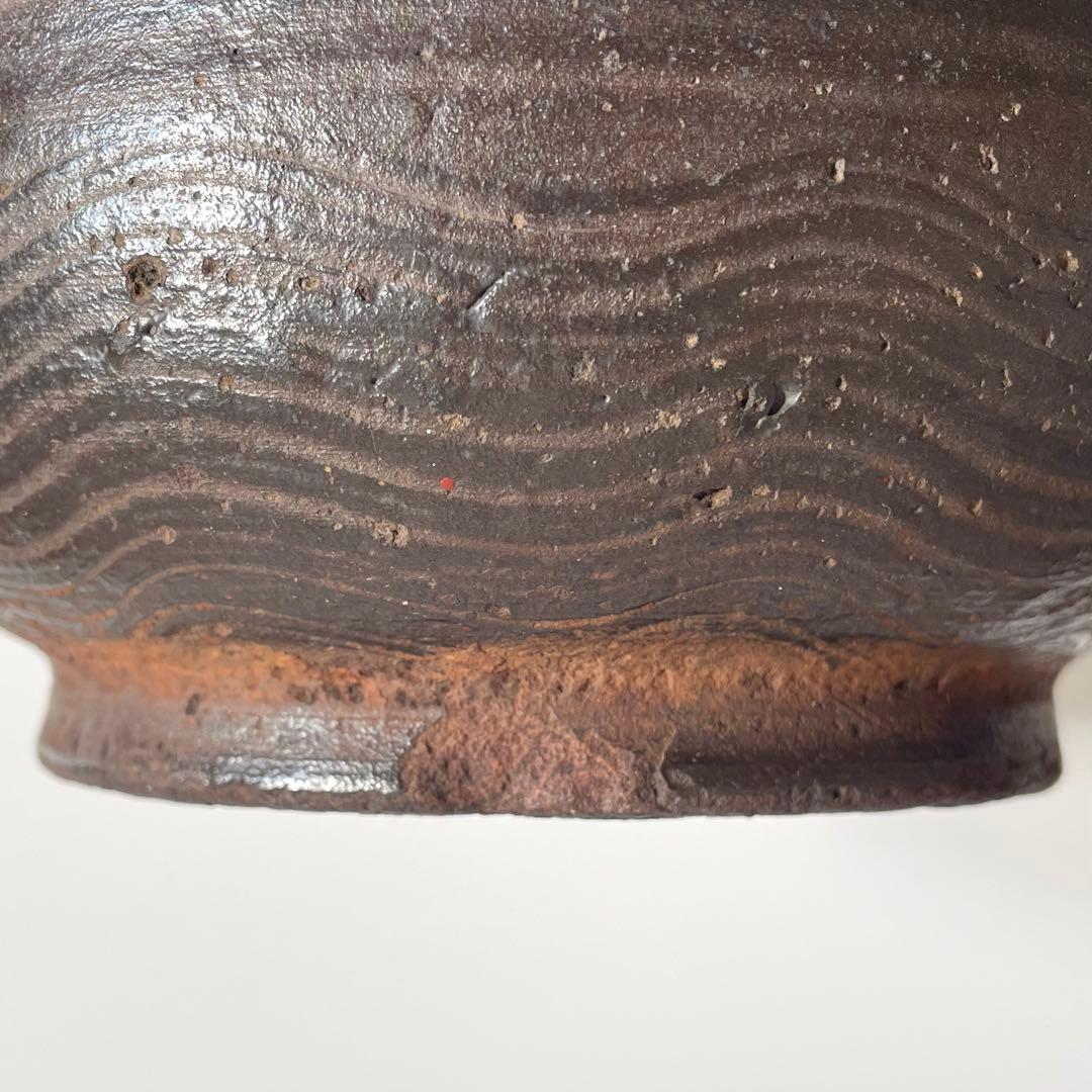 古唐津 古武雄 刷毛目櫛目波状文壺 ニュウ多い 状態考慮 検）南蛮 古備前