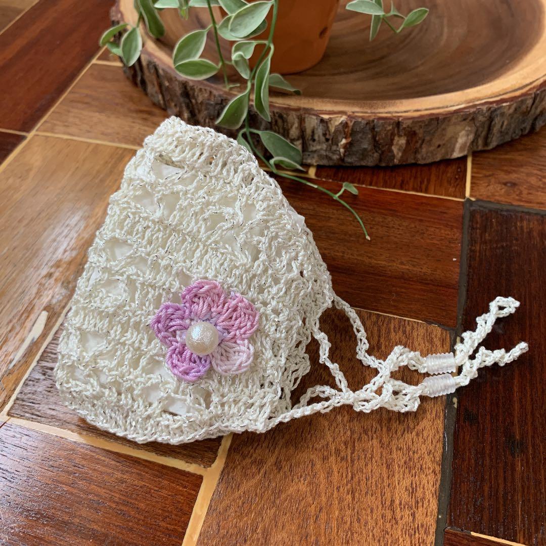 ＊不織布マスクカバー＊かぎ針編み＊