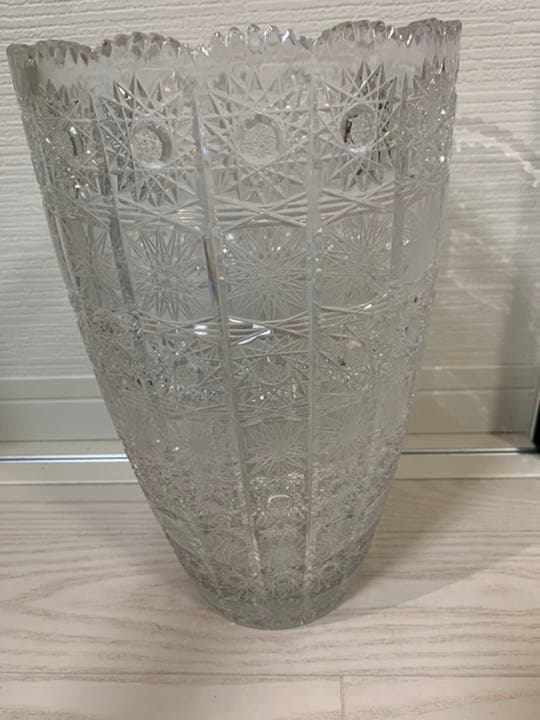 ビッグサイズ　BOHEMIA 花瓶 フラワーベース ボヘミアクリスタル ボヘミア