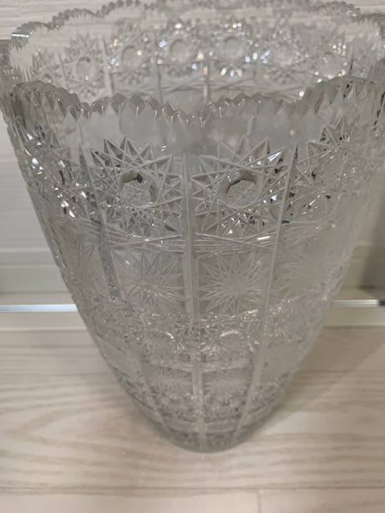 ビッグサイズ　BOHEMIA 花瓶 フラワーベース ボヘミアクリスタル ボヘミア