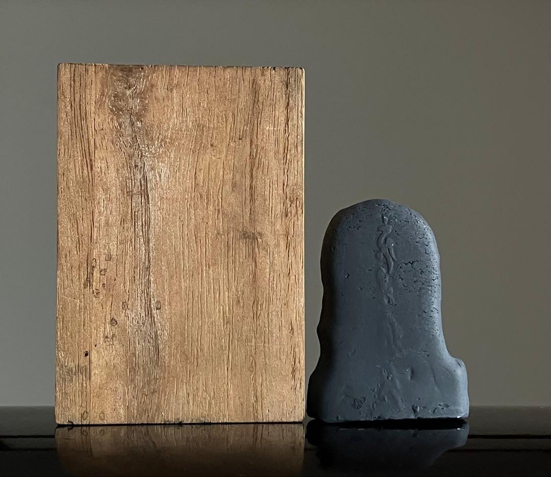 【祈りの灰 成田山新勝寺の灰仏 約4.5㎝ 昭和初期頃 民間信仰】お守り護符仏像