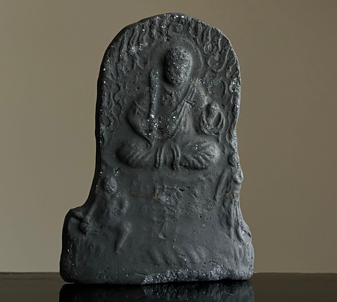 【祈りの灰 成田山新勝寺の灰仏 約4.5㎝ 昭和初期頃 民間信仰】お守り護符仏像