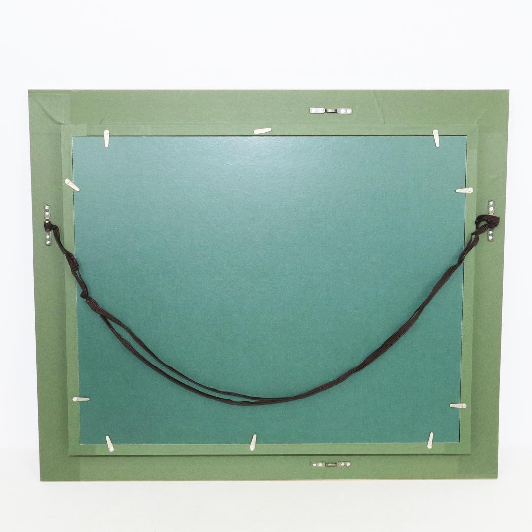 真作保証 流月真一 油彩 風景画「冬の白川郷」画寸約 32cm×41cm F6