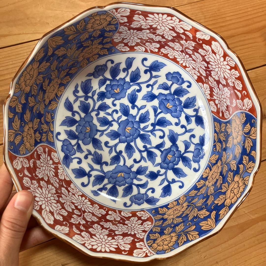 【龍峯窯】深鉢 草花色絵