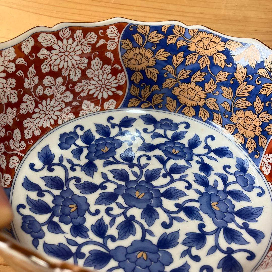 【龍峯窯】深鉢 草花色絵