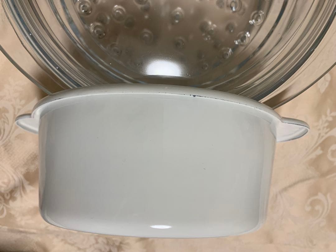 リュミナルク ガラス製蒸し器 2段　luminarc