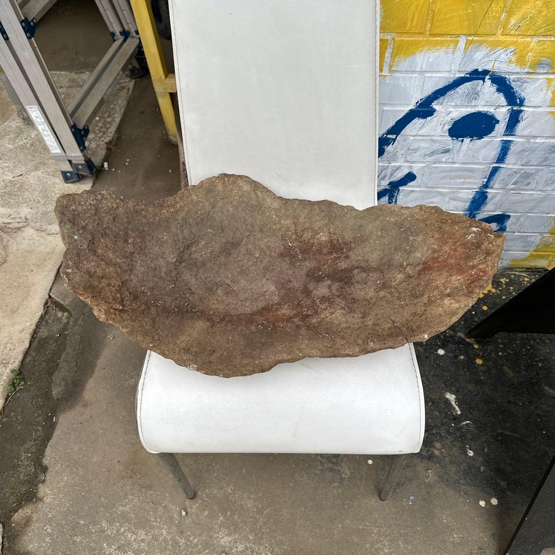 珍品 岩の殻 器状の石 68cm 天然石 鑑賞石 水石 水槽 オブジェ