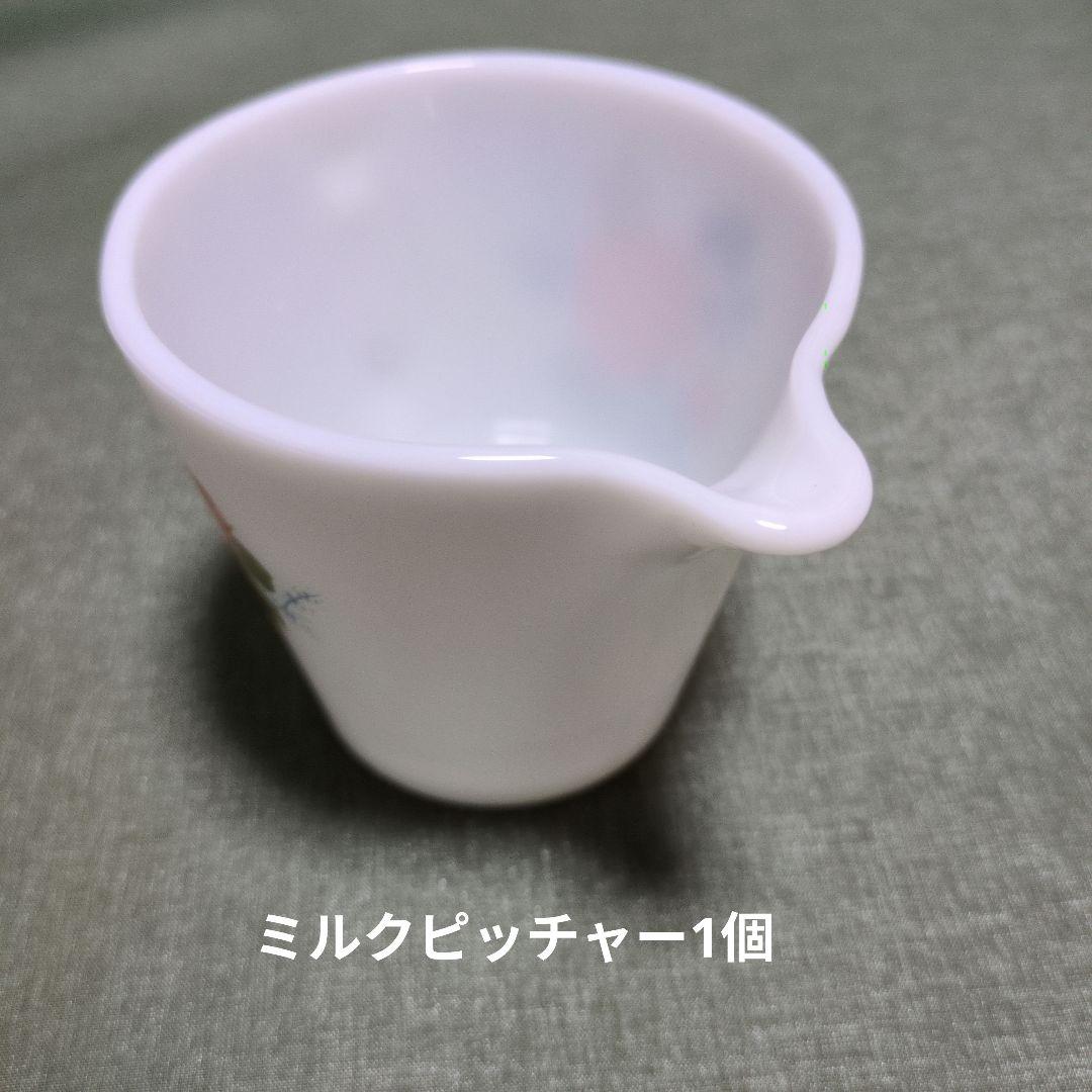 英国製　JAJ オールドパイレックス　ミルクガラス　コテージローズ24点まとめて