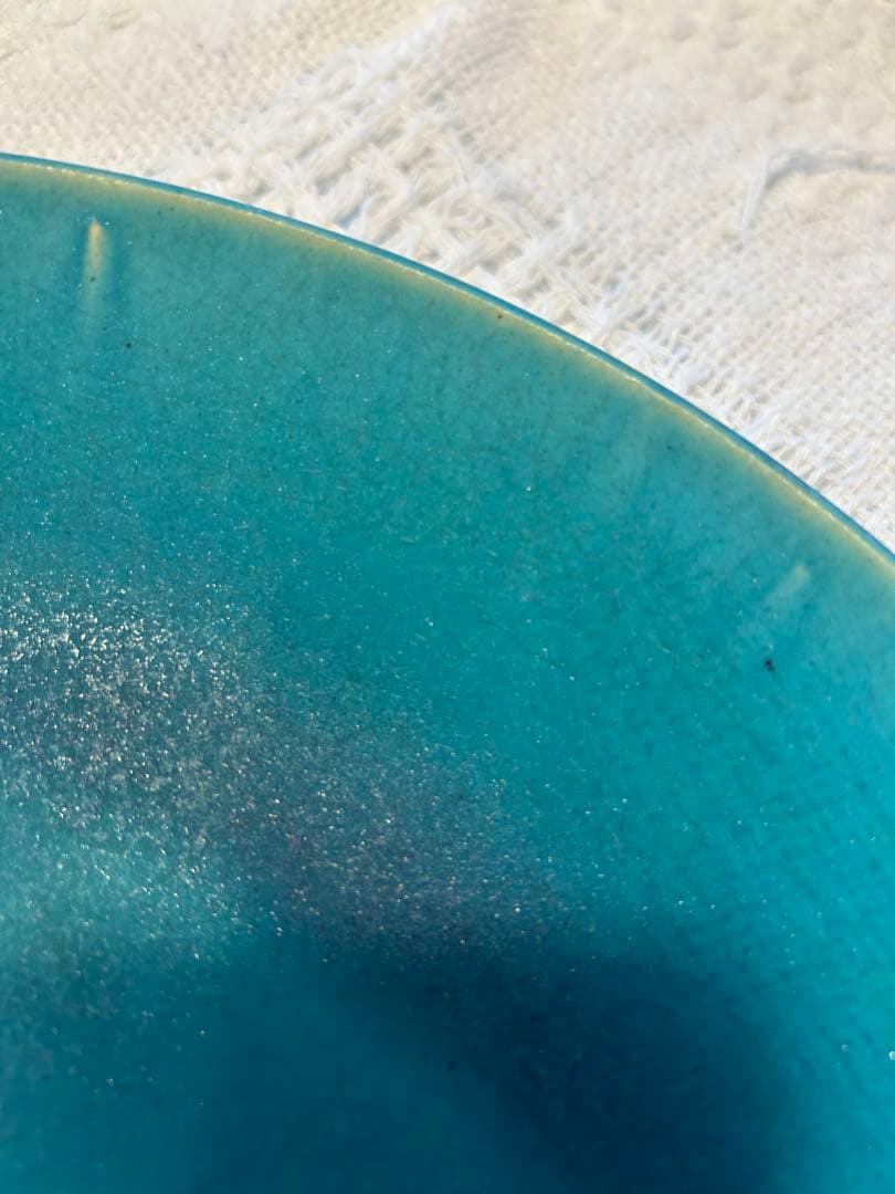 大嶺工房　やちむん　ペルシャブルー　レア品　大皿　④[セット割可]