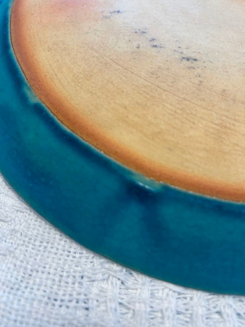 大嶺工房　やちむん　ペルシャブルー　レア品　大皿　④[セット割可]