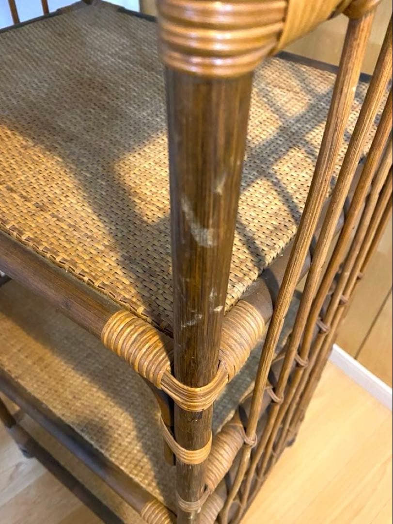 ラタン✴︎アーチ型✴︎オープンシェルフ✴︎アンティーク✴︎4段✴︎春インテリア✴︎模様替えに