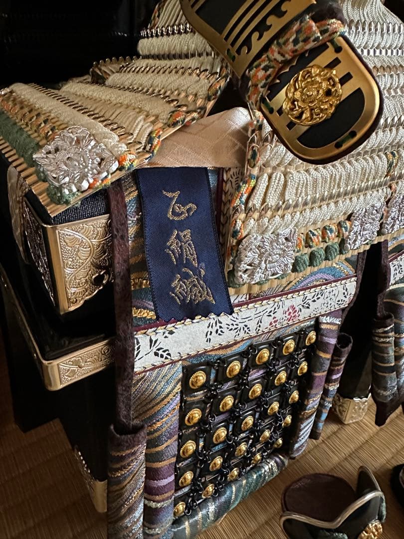 ◼️出品3/29(日)迄◼️美品【鈴甲子雄山/ スズキネユウザン 】大鎧　正絹糸織