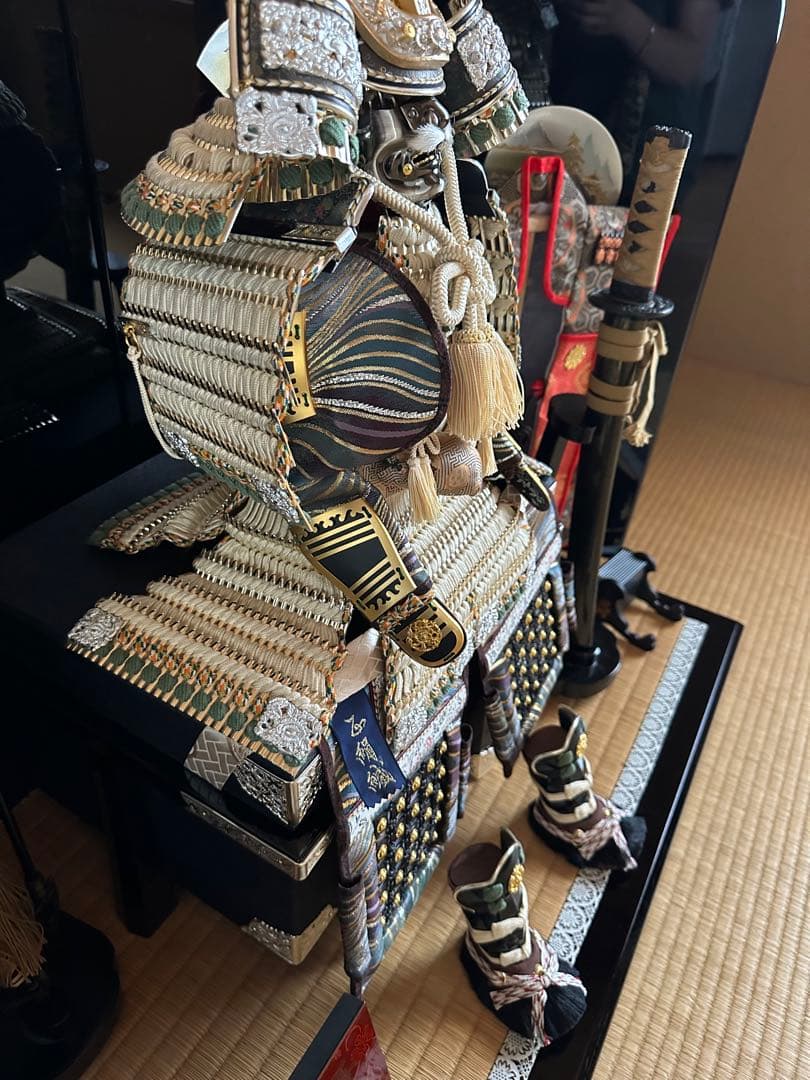 ◼️出品3/29(日)迄◼️美品【鈴甲子雄山/ スズキネユウザン 】大鎧　正絹糸織
