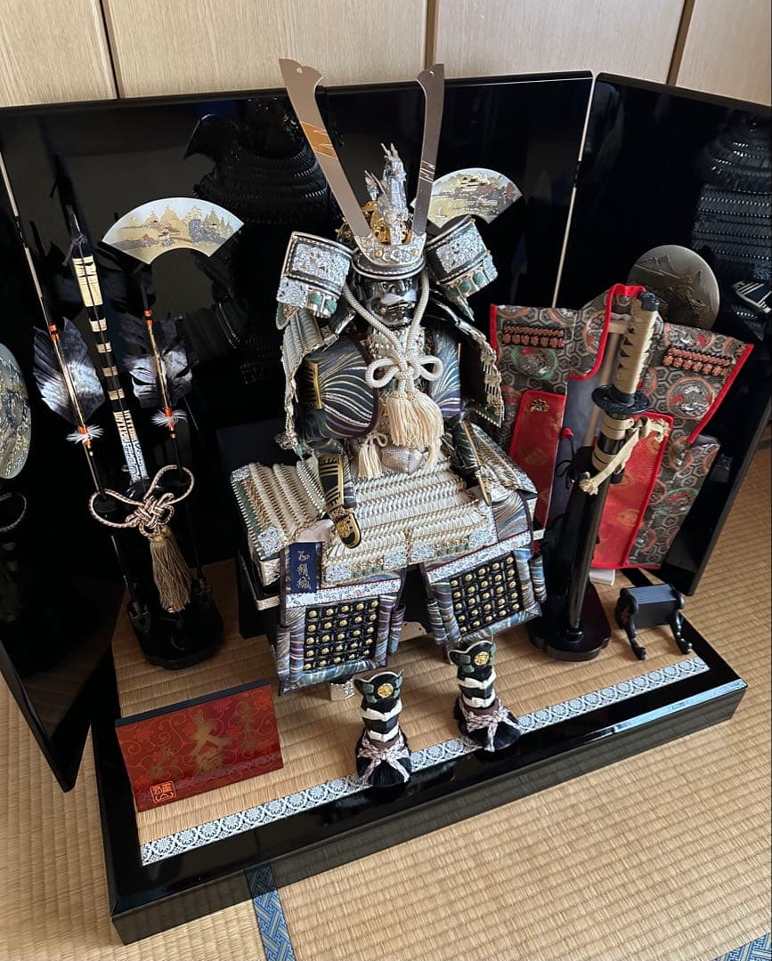 ◼️出品3/29(日)迄◼️美品【鈴甲子雄山/ スズキネユウザン 】大鎧　正絹糸織
