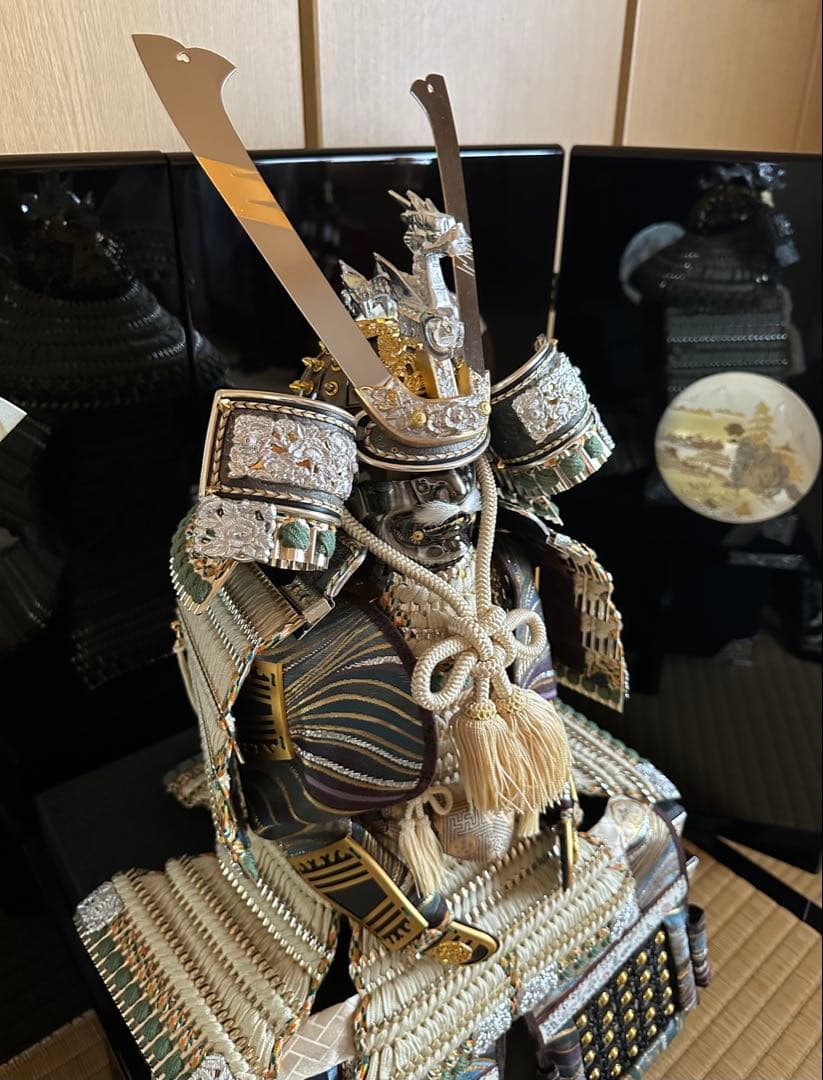 ◼️出品3/29(日)迄◼️美品【鈴甲子雄山/ スズキネユウザン 】大鎧　正絹糸織