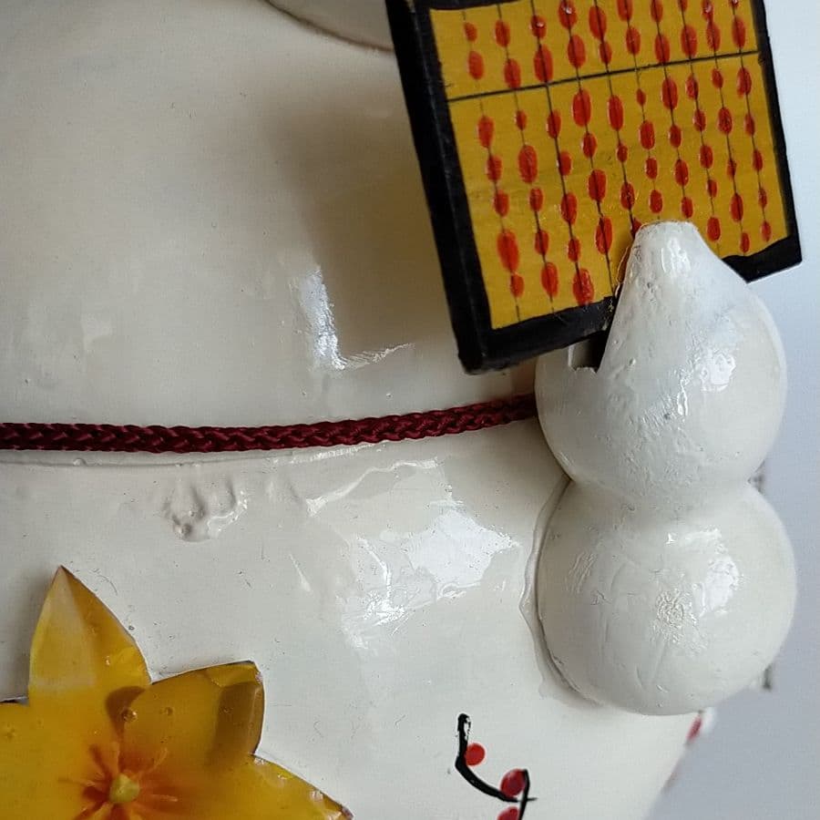 瓢箪置物  招き猫　ハンドメイド