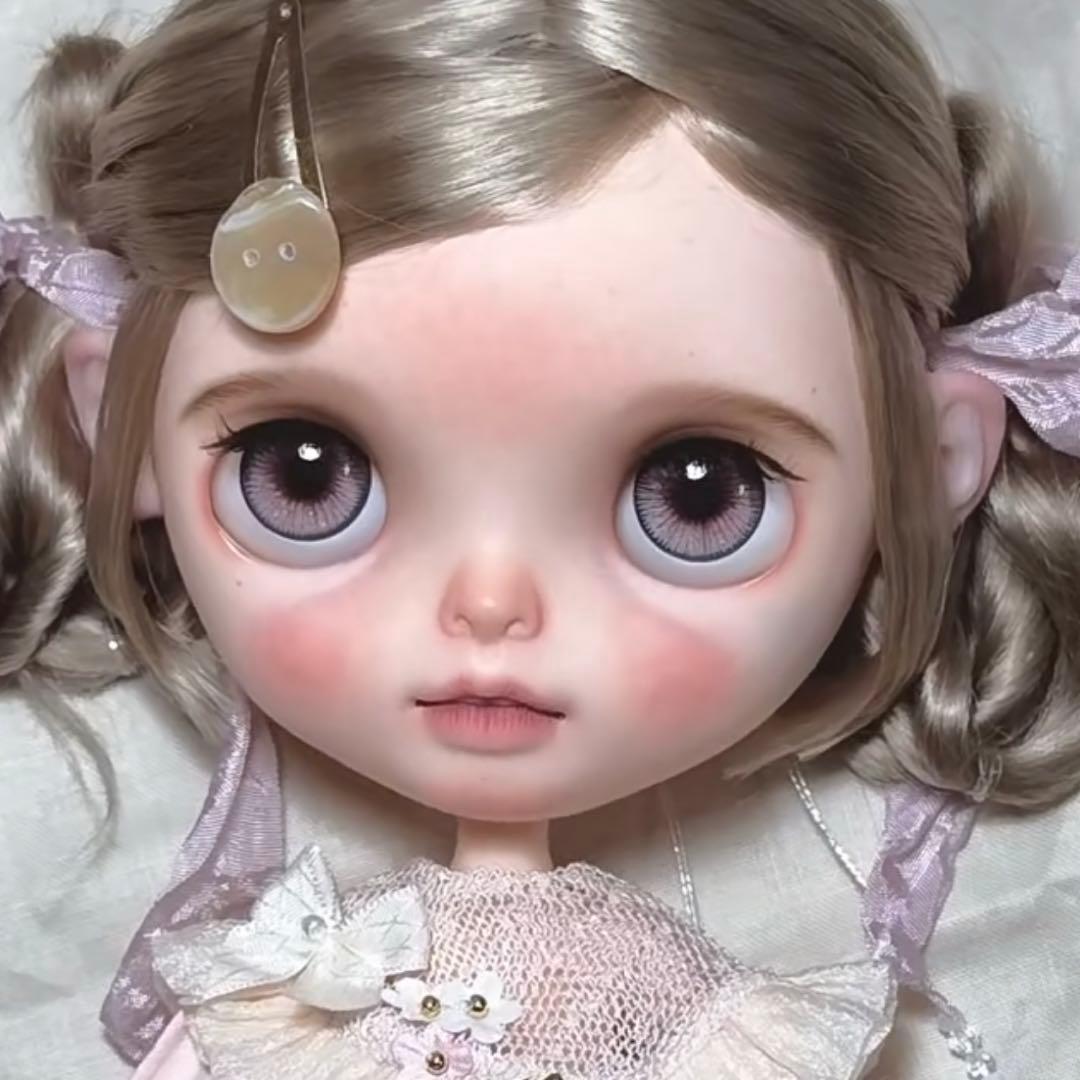 海外作家様 カスタムブライス きれい ピンク 夢かわいい 花のような ドール