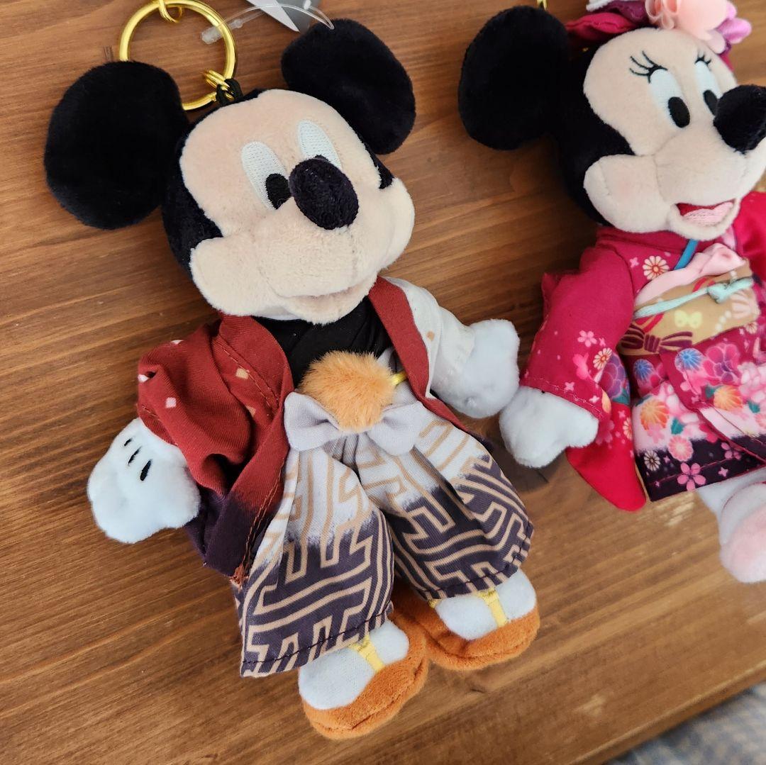 新品 ディズニーストア ミッキー ミニー 和服 着物 ぬいぐるみ マスコット