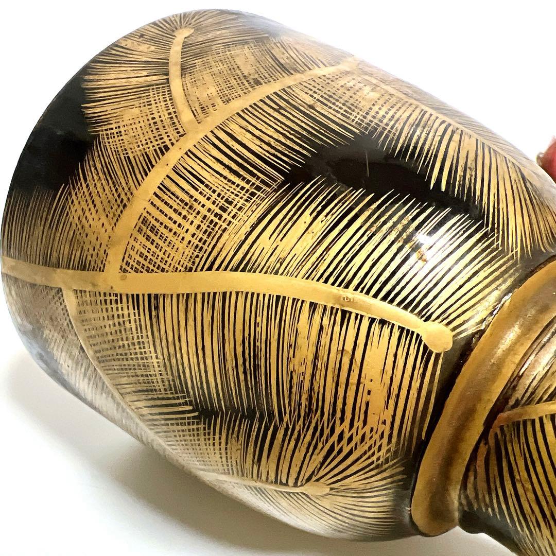 【希少】鼓　蒔絵　小鼓　胴　和楽器　伝統芸能　能 歌舞伎　金彩