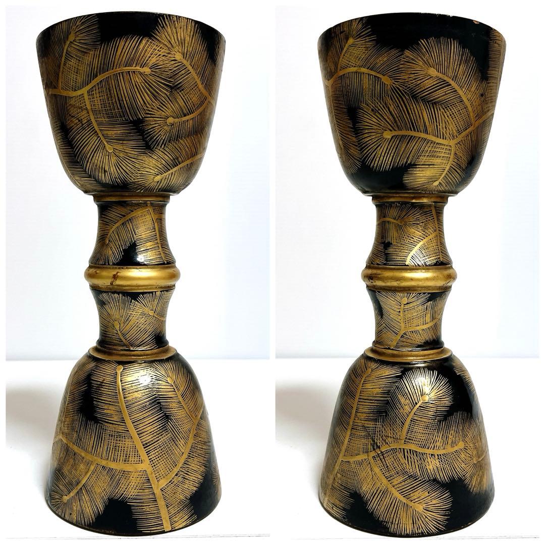 【希少】鼓　蒔絵　小鼓　胴　和楽器　伝統芸能　能 歌舞伎　金彩