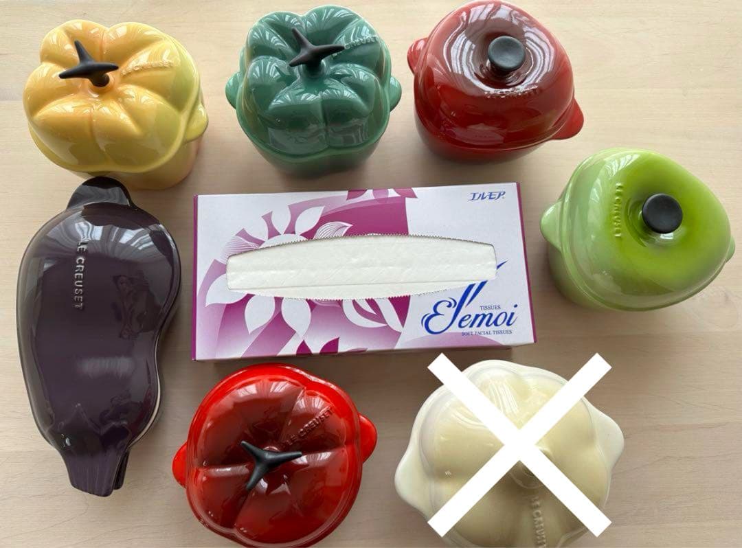 ル・クルーゼ　ベジタブルシリーズ　ミニココット　6点セット