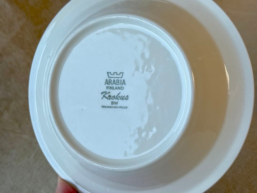 ARABIA vintage Krokus(モノトーン)ボウル(20cm)