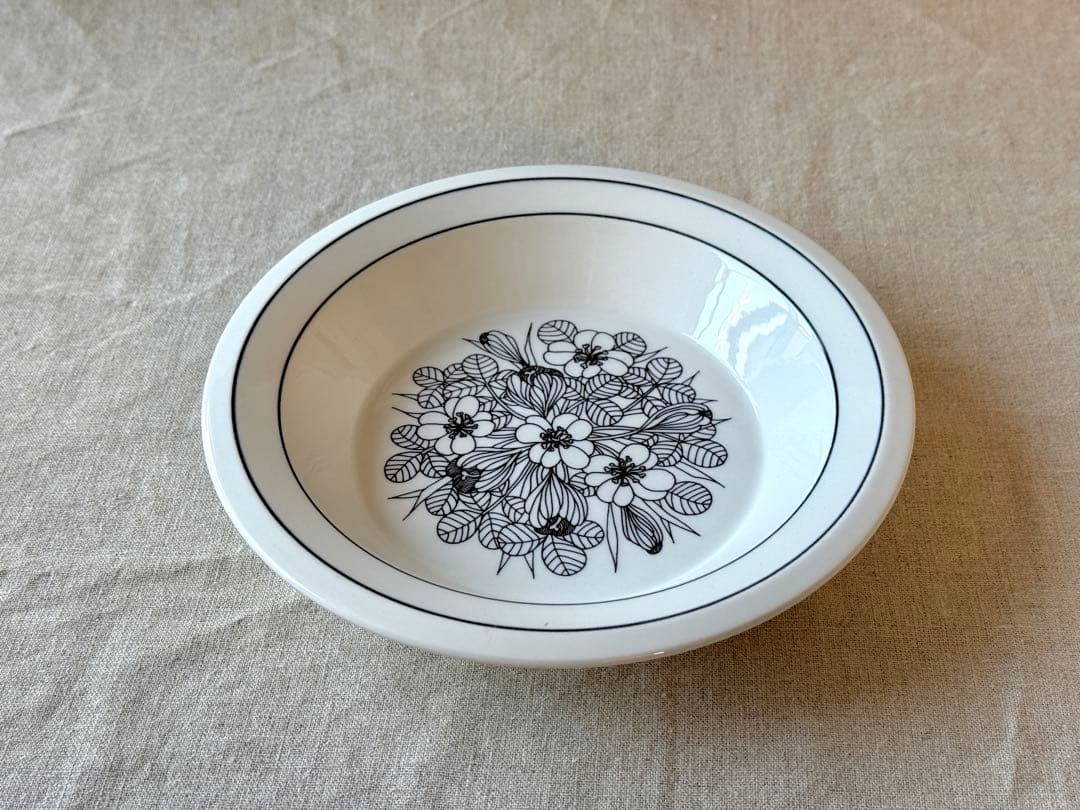 ARABIA vintage Krokus(モノトーン)ボウル(20cm)