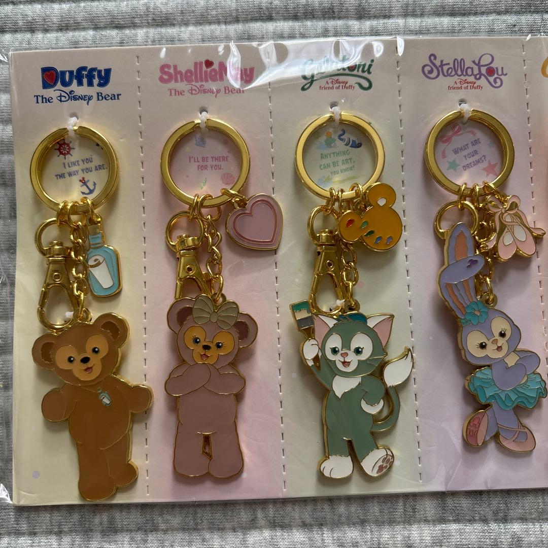 香港ディズニー　ダッフィーフレンズ　キーホルダー　キーチェーン　7点セット