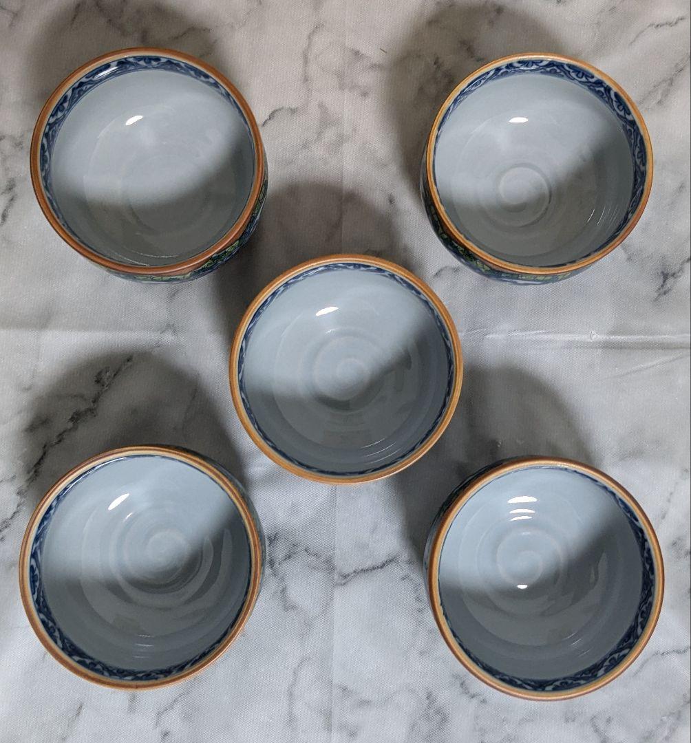 有田焼 仁右衛門窯★蓋付湯呑み茶碗5客セット