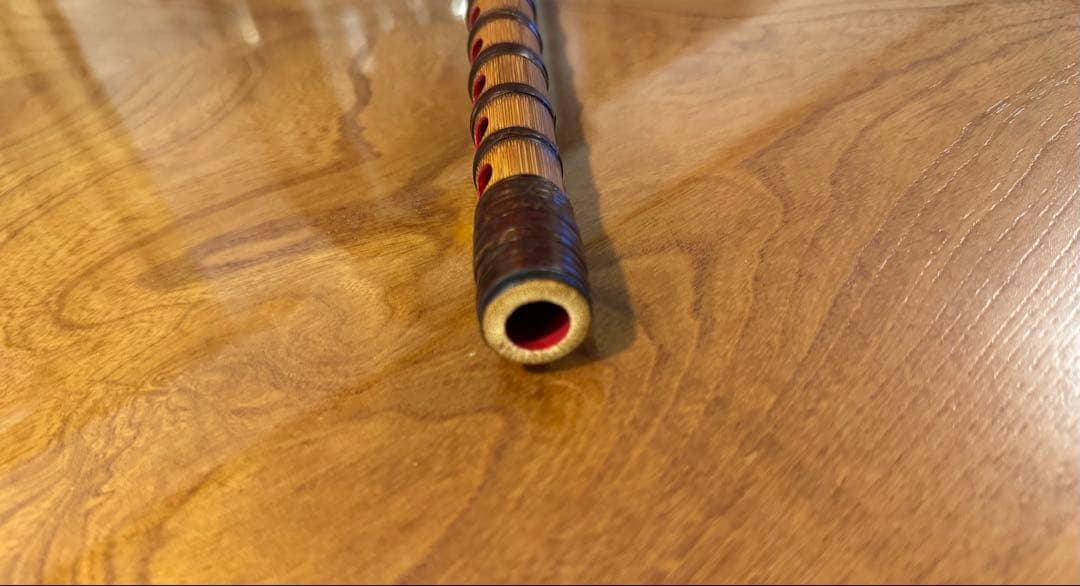 龍笛 煤竹 竹製 樺幅広巻 雅楽 伝統芸能 神楽